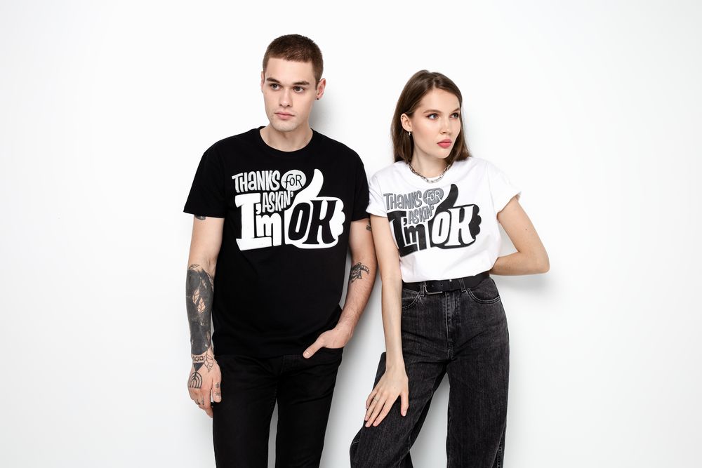 Футболка I'm OK, черная — изображение 10