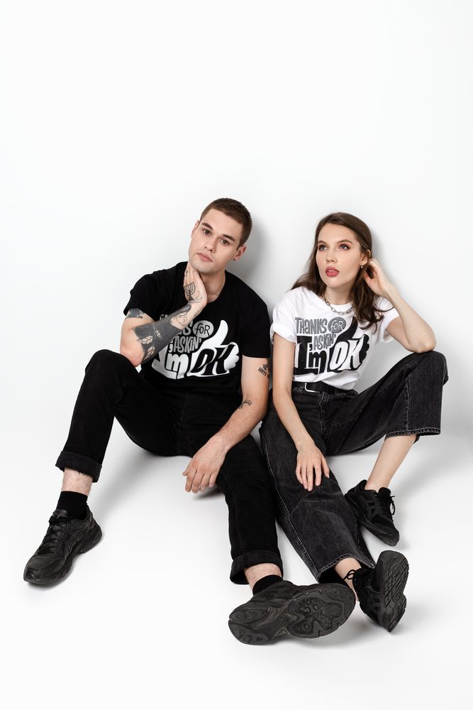 Футболка I'm OK, черная — изображение 12