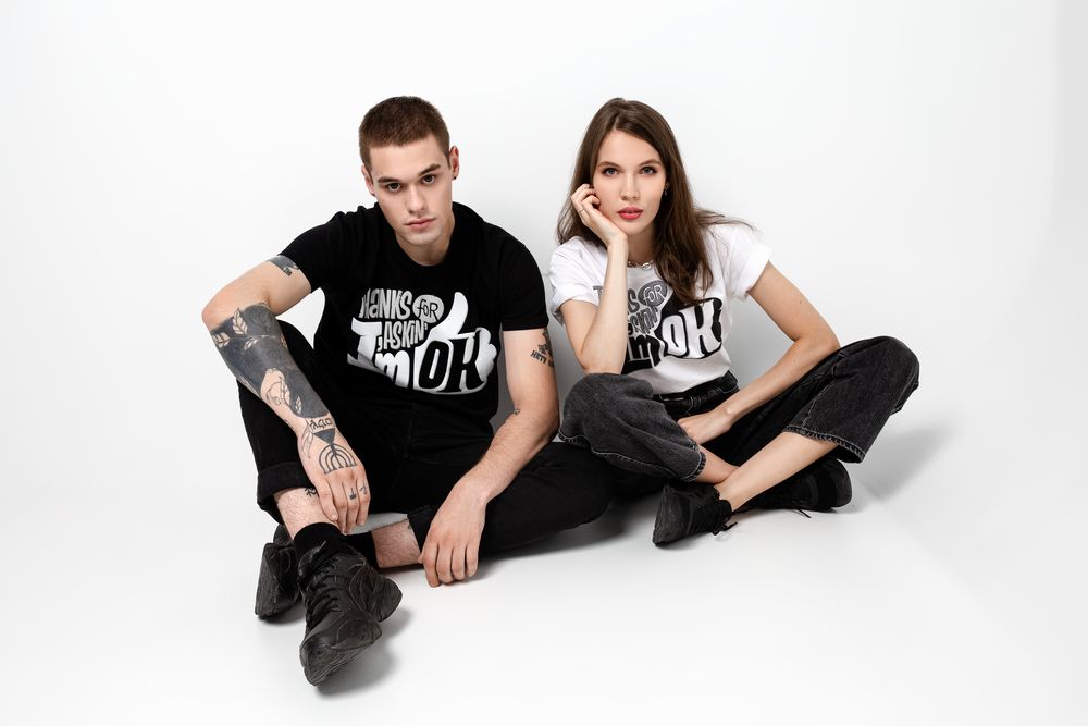 Футболка I'm OK, черная — изображение 11