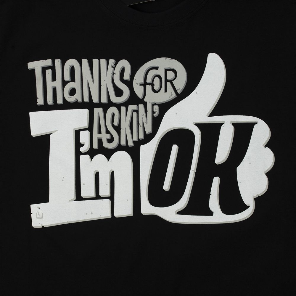 Футболка I'm OK, черная — изображение 5