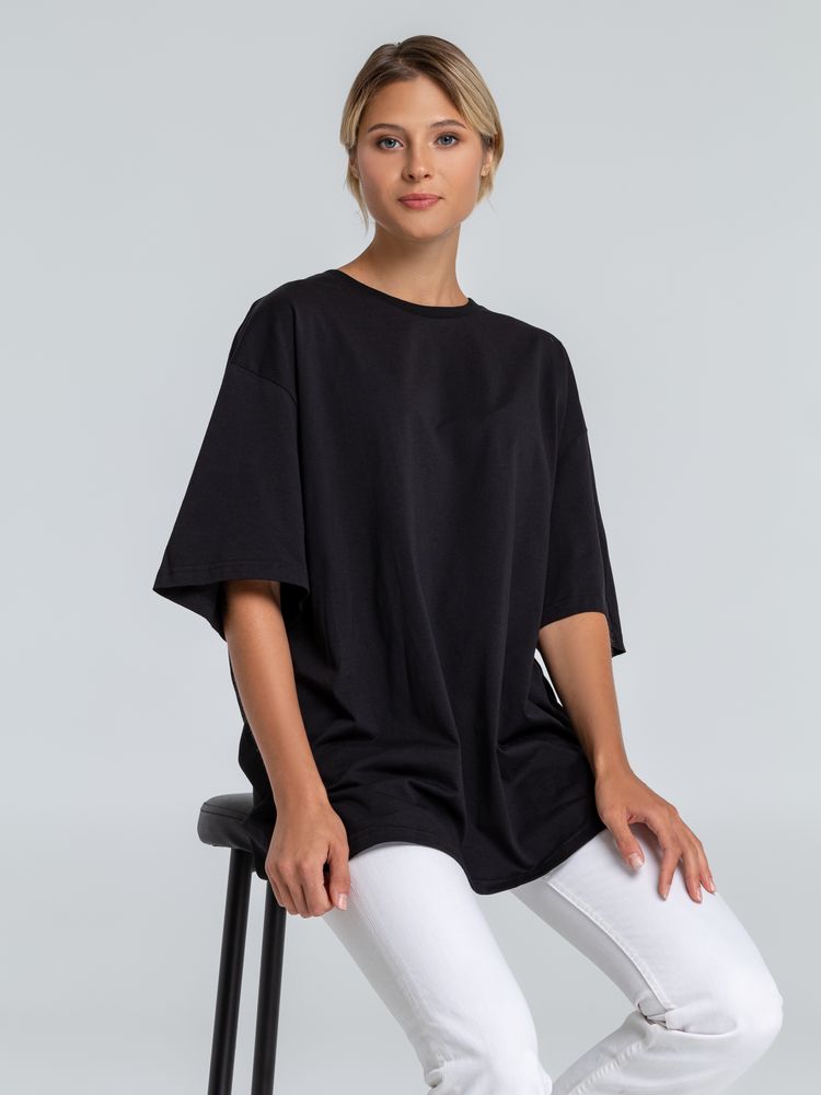 Футболка оверсайз «Чистая соль», черная — изображение 7