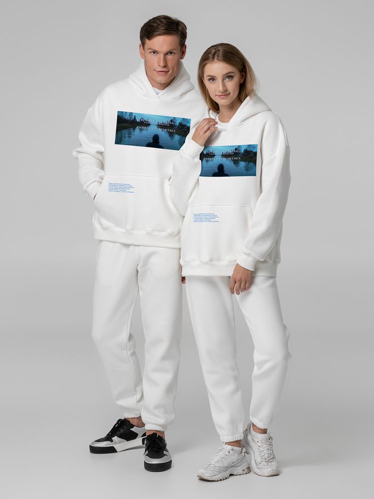 Худи оверсайз «Спецпоказ», молочно-белое — изображение 3