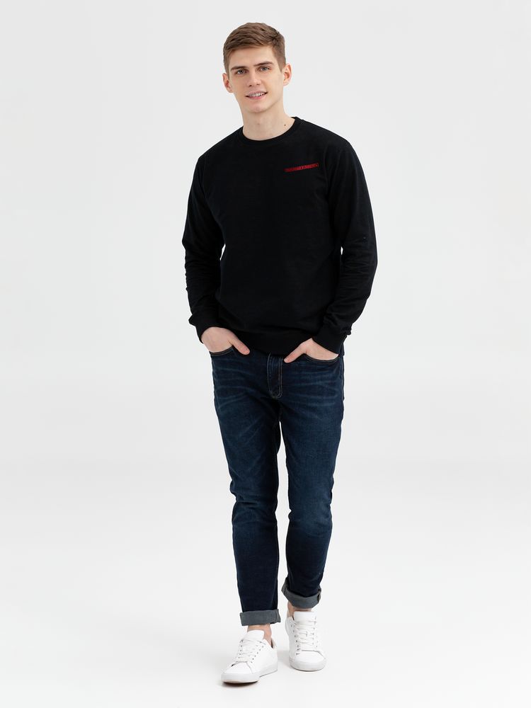 Толстовка «Склонный к побегать», черная — изображение 3