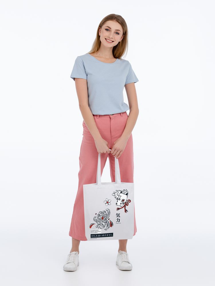 Холщовая сумка с термонаклейками «Кодекс самурая», молочно-белая — изображение 4