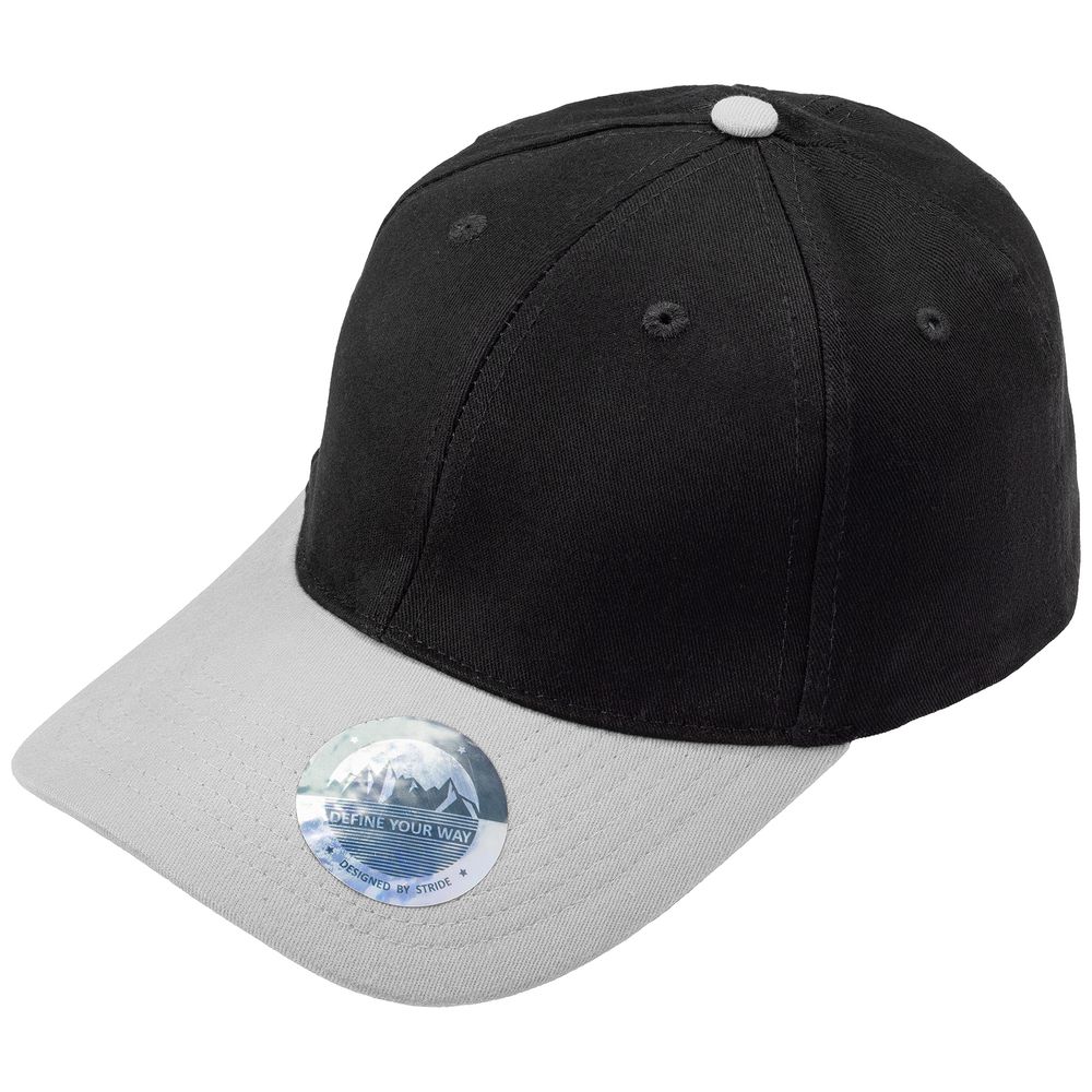 Бейсболка Ben Loyal, черная с серым — изображение 3