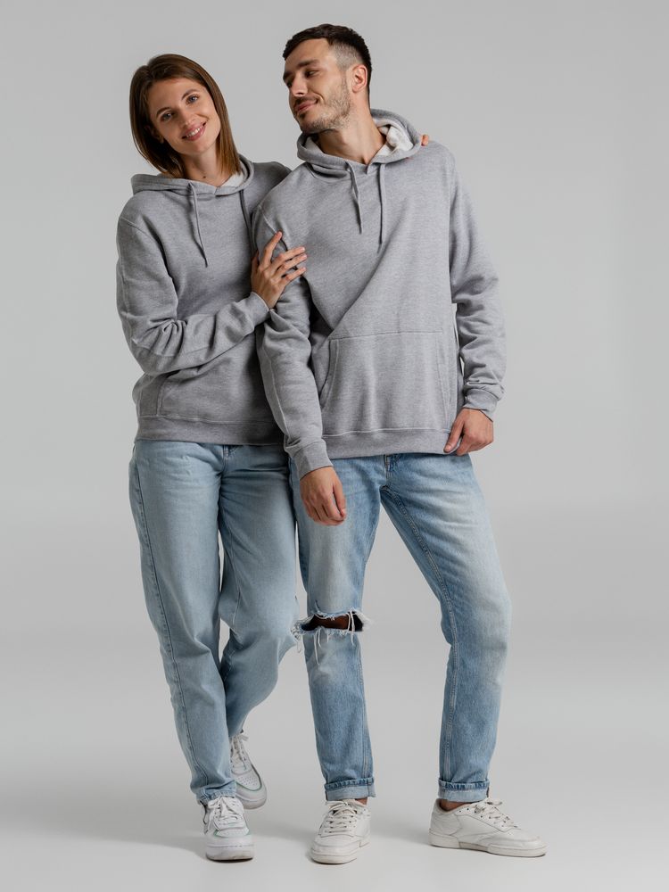 Толстовка с капюшоном Snake II серый меланж — изображение 10