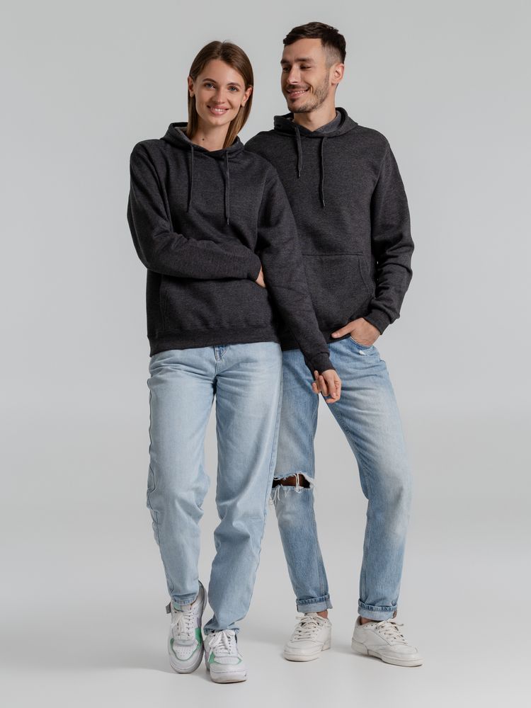 Толстовка с капюшоном Snake II черный меланж — изображение 10