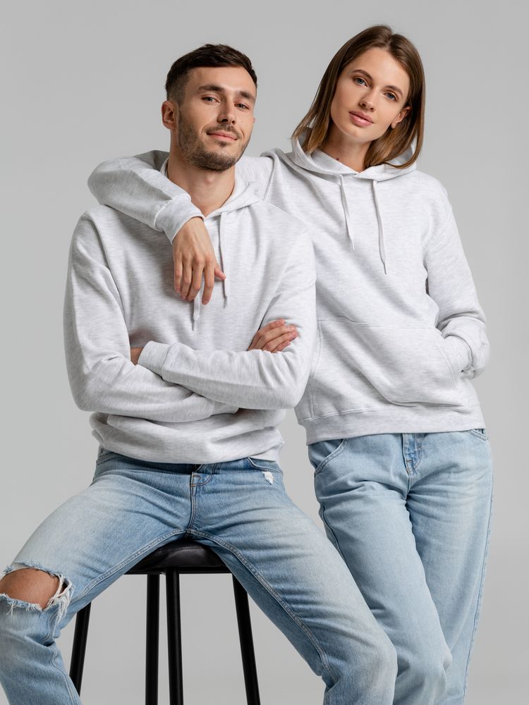 Толстовка с капюшоном Snake II светло-серый меланж — изображение 10