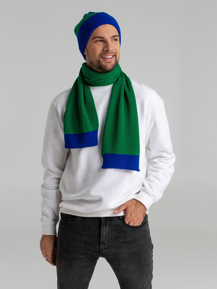 Шарф Snappy, зеленый с синим — изображение 6