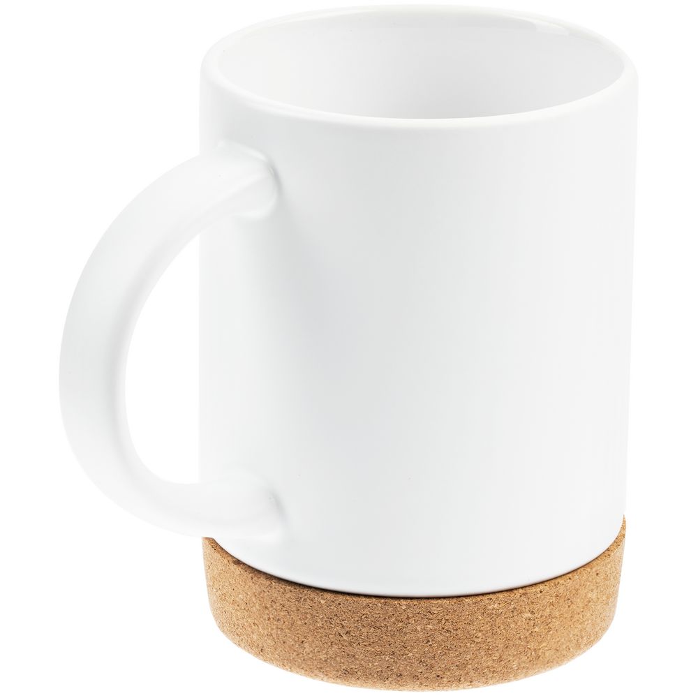 Кружка с пробковой подставкой Corky для сублимационной печати, матовая, белая — изображение 3