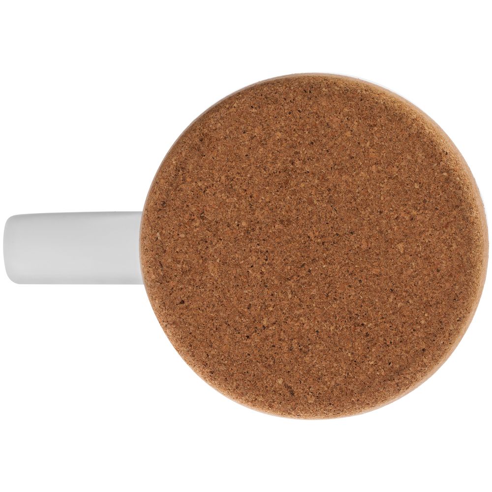 Кружка с пробковой подставкой Corky для сублимационной печати, матовая, белая — изображение 4