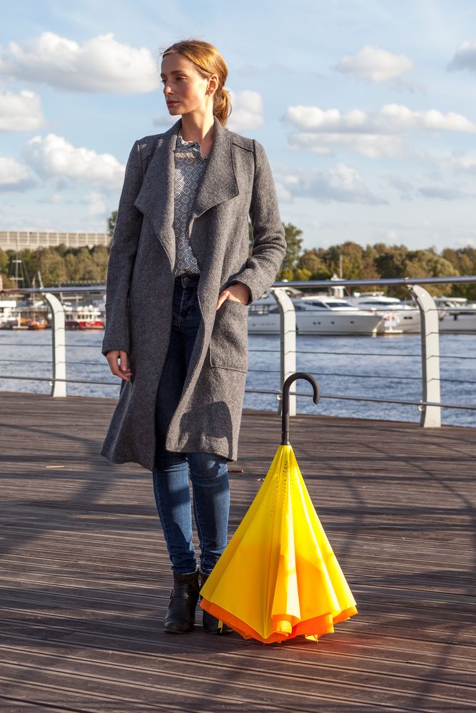 Зонт наоборот Style, трость, сине-красный — изображение 10