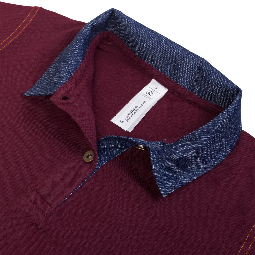 Рубашка поло женская DNM Forward бордовая — изображение 4