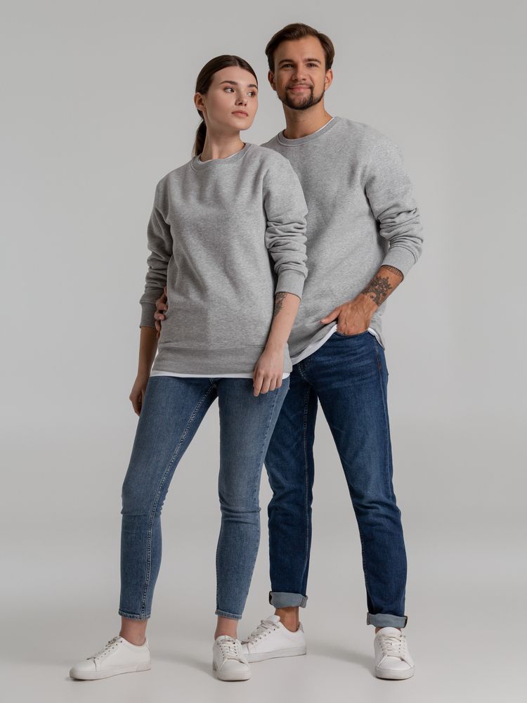 Свитшот унисекс King, серый меланж — изображение 10