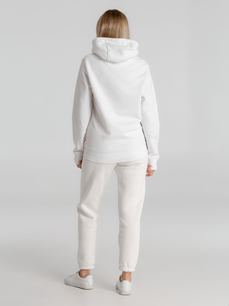 Толстовка с капюшоном унисекс King, белая — изображение 7