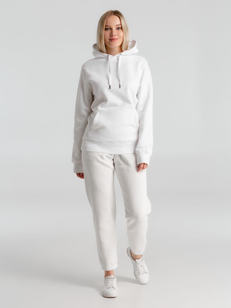 Толстовка с капюшоном унисекс King, белая — изображение 5