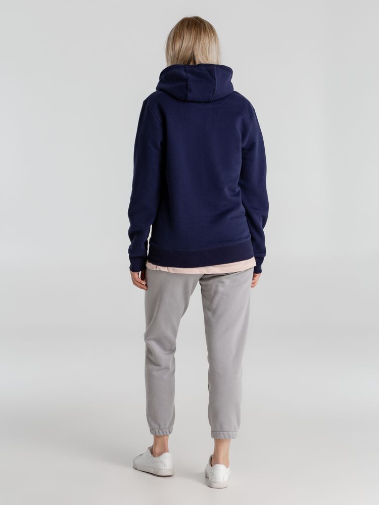 Толстовка с капюшоном унисекс King, темно-синяя — изображение 9