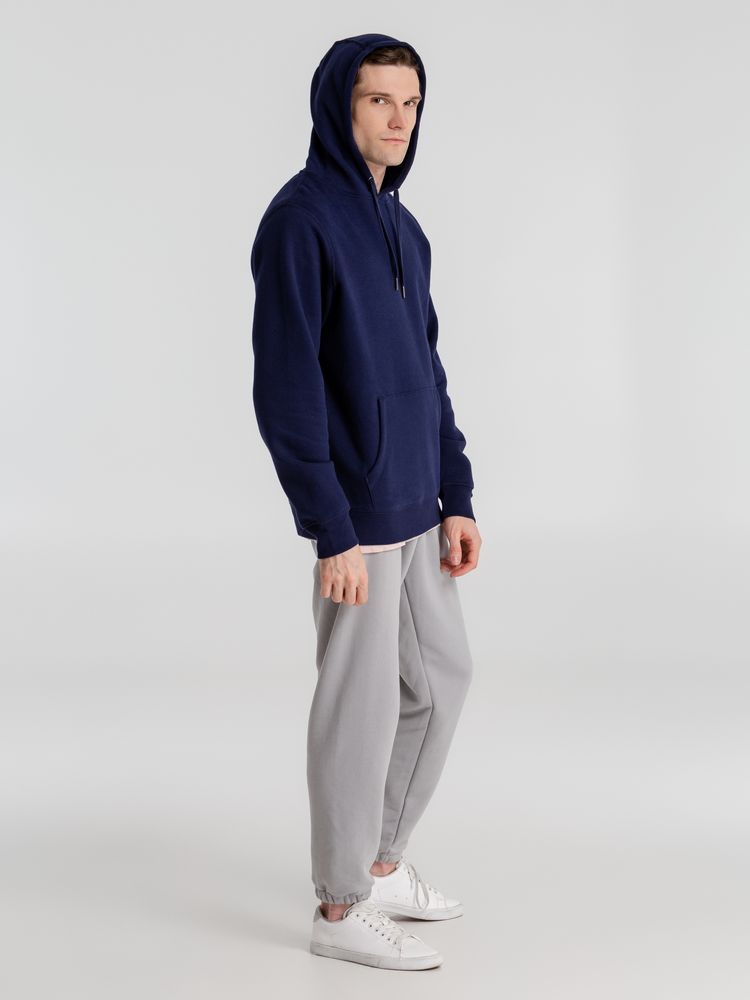 Толстовка с капюшоном унисекс King, темно-синяя — изображение 12