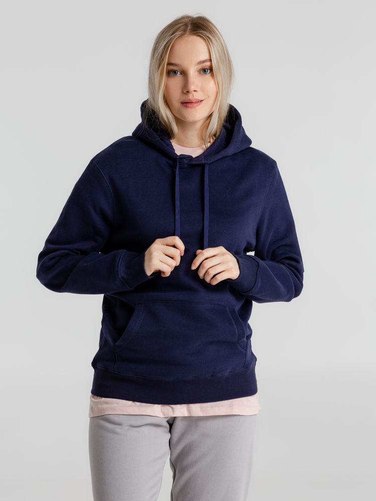 Толстовка с капюшоном унисекс King, темно-синяя — изображение 5