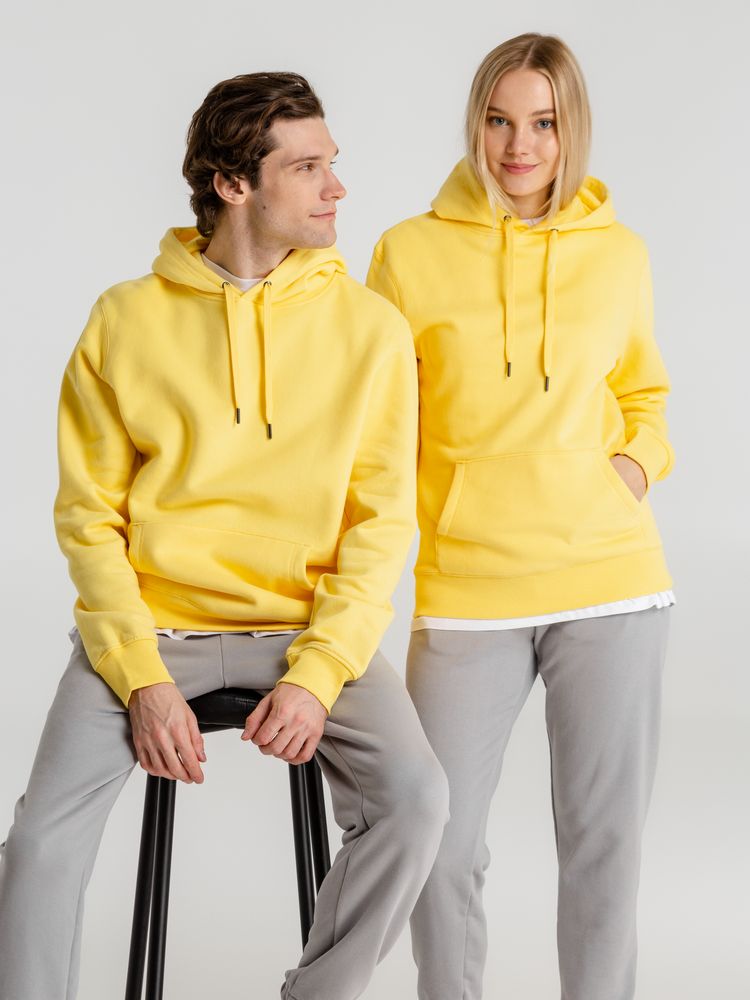 Толстовка с капюшоном унисекс King, желтая — изображение 12
