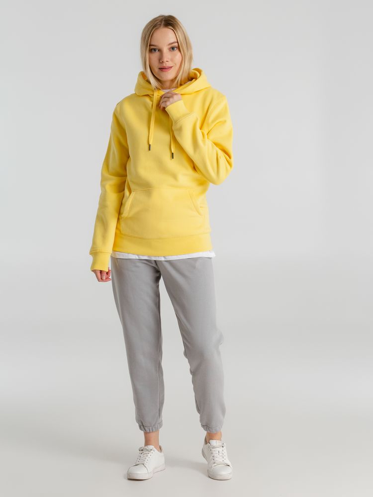 Толстовка с капюшоном унисекс King, желтая — изображение 9