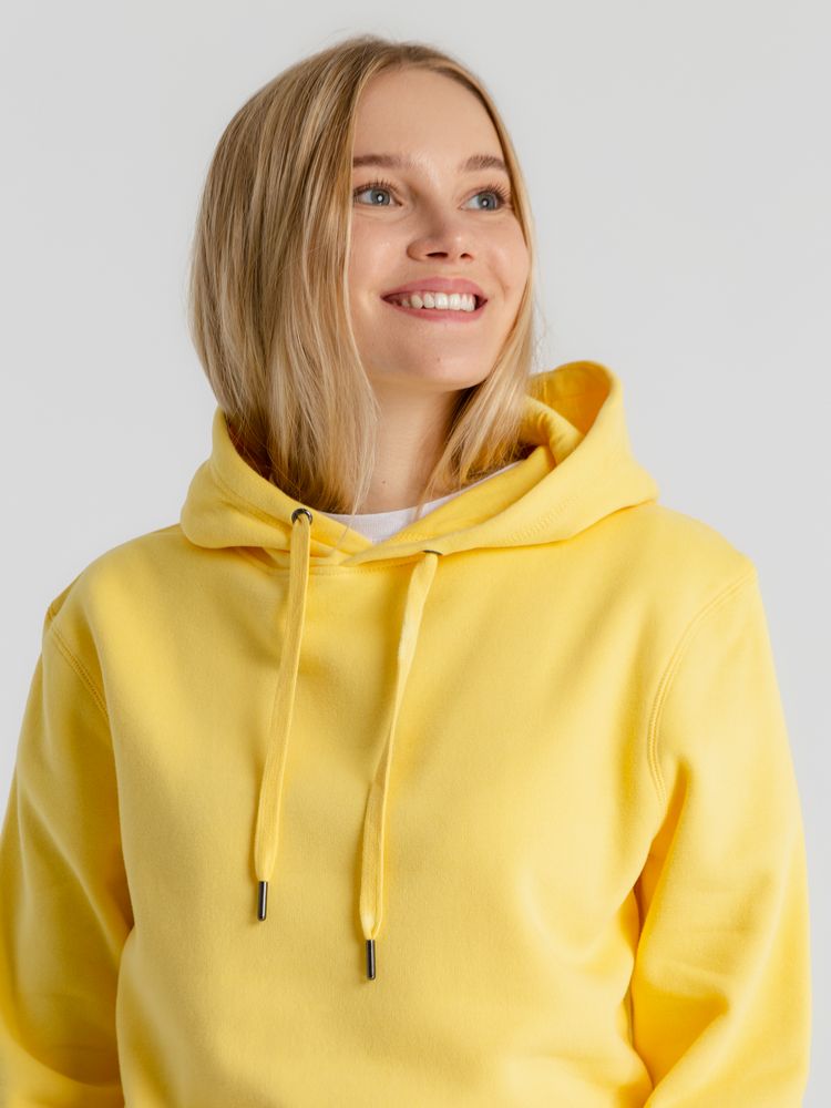 Толстовка с капюшоном унисекс King, желтая — изображение 8