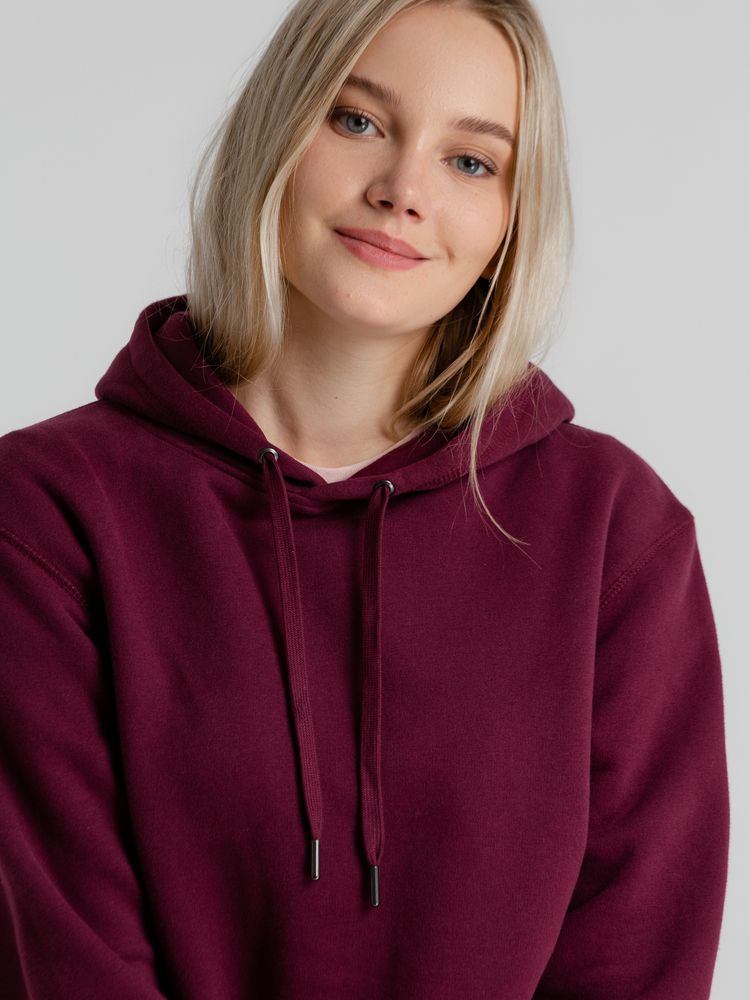 Толстовка с капюшоном унисекс King, бордовая — изображение 4