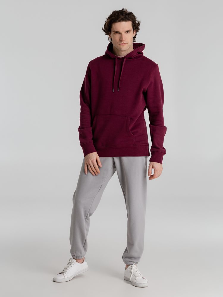 Толстовка с капюшоном унисекс King, бордовая — изображение 10