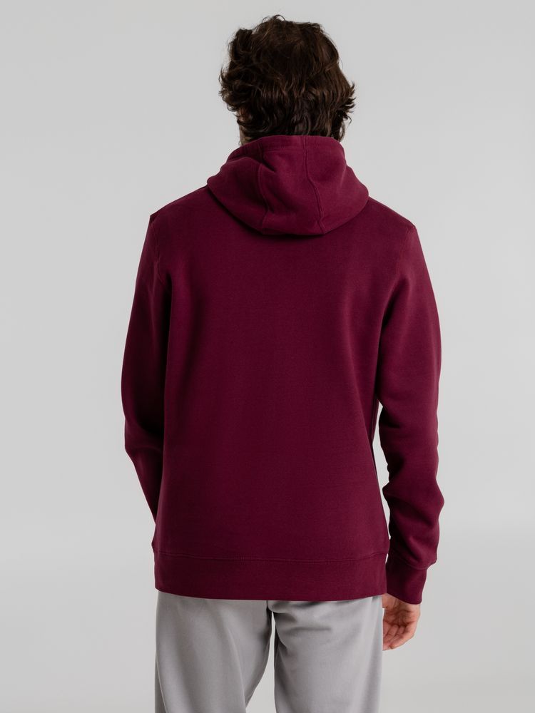 Толстовка с капюшоном унисекс King, бордовая — изображение 9