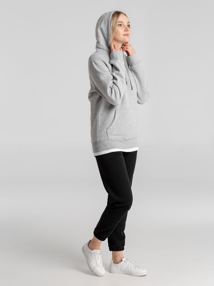 Толстовка с капюшоном унисекс King, серый меланж — изображение 10