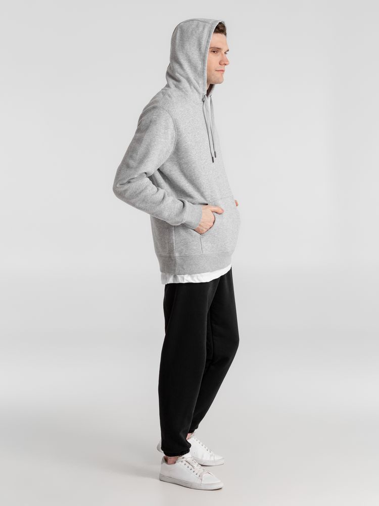 Толстовка с капюшоном унисекс King, серый меланж — изображение 6