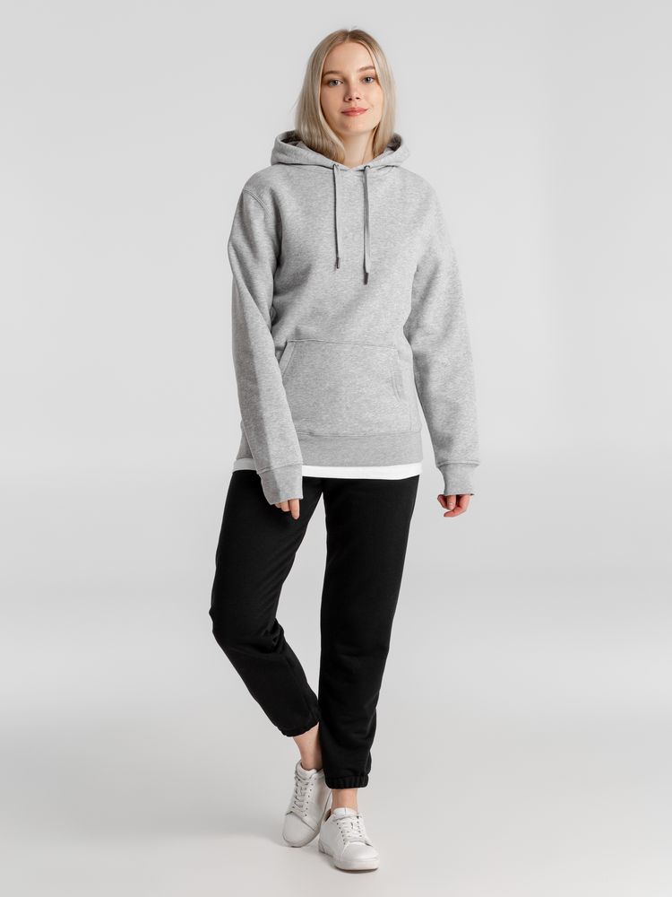 Толстовка с капюшоном унисекс King, серый меланж — изображение 9