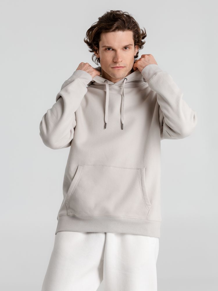 Толстовка с капюшоном унисекс King, дымчато-серая — изображение 4