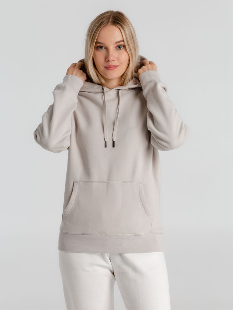 Толстовка с капюшоном унисекс King, дымчато-серая — изображение 9