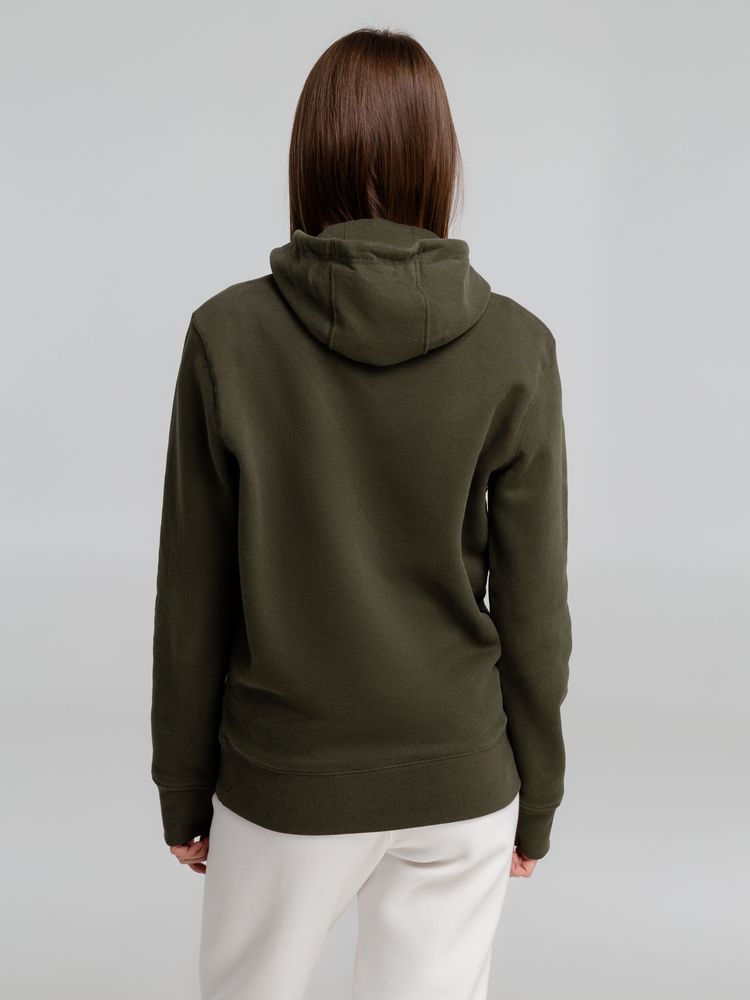 Толстовка на молнии с капюшоном унисекс King, хаки — изображение 7