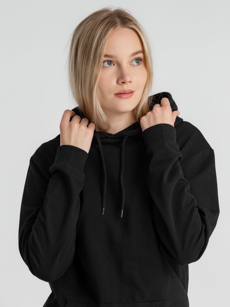 Толстовка с капюшоном унисекс Hoodie, черная — изображение 11