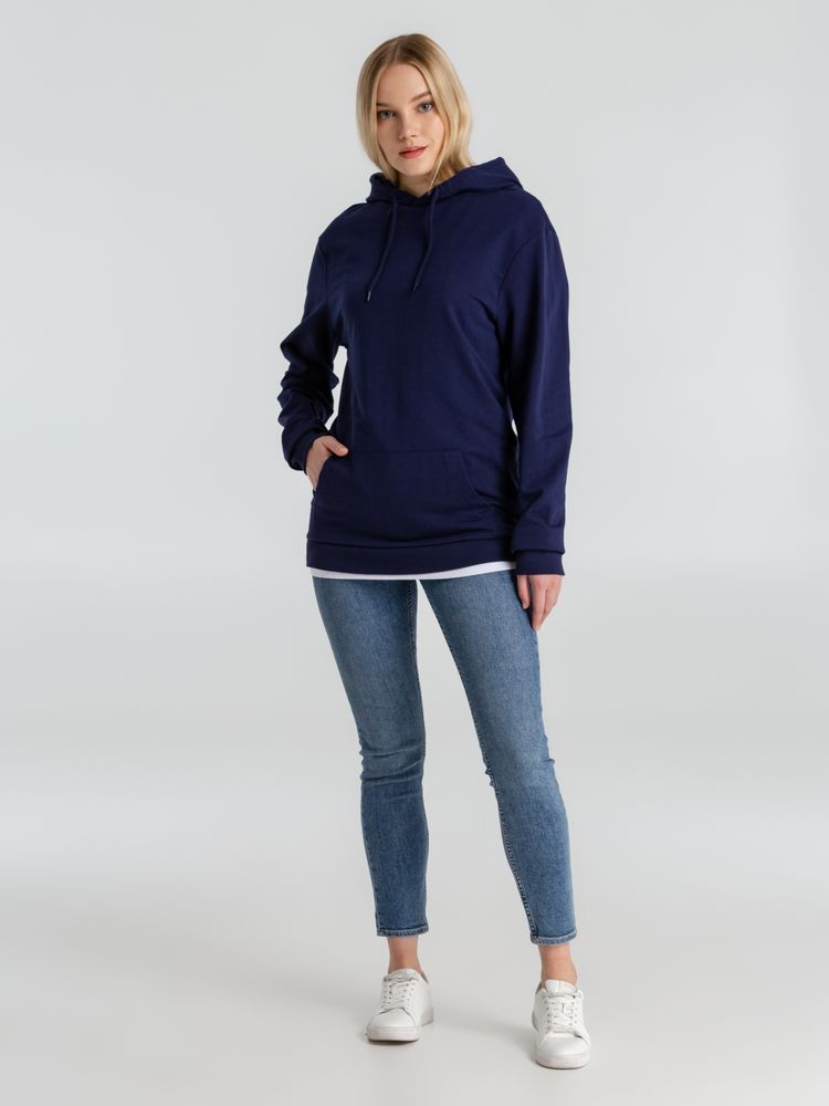Толстовка с капюшоном унисекс Hoodie, темно-синяя — изображение 9