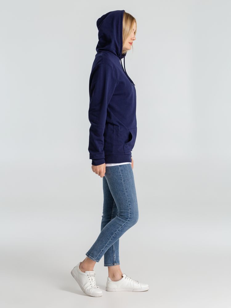 Толстовка с капюшоном унисекс Hoodie, темно-синяя — изображение 10