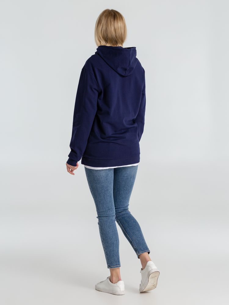Толстовка с капюшоном унисекс Hoodie, темно-синяя — изображение 11