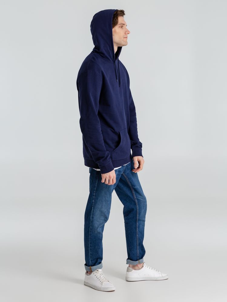 Толстовка с капюшоном унисекс Hoodie, темно-синяя — изображение 15