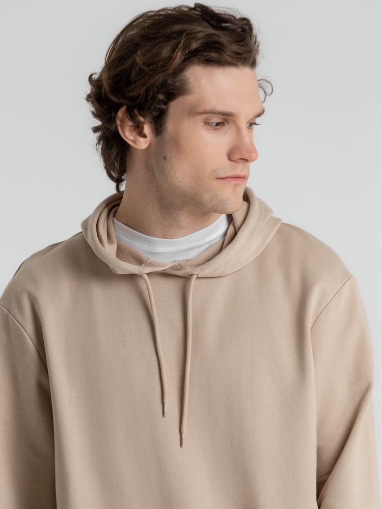 Толстовка с капюшоном унисекс Hoodie, бежевая — изображение 7