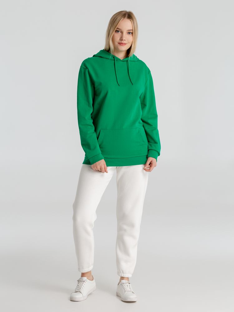 Толстовка с капюшоном унисекс Hoodie, зеленая — изображение 10