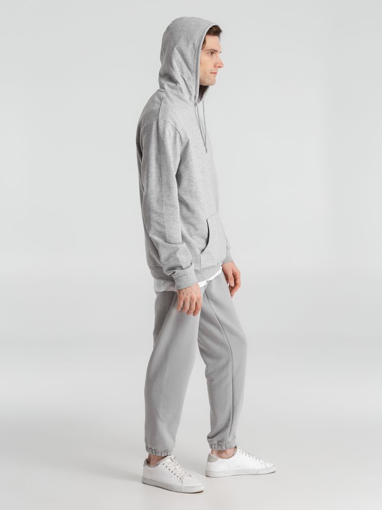 Толстовка с капюшоном унисекс Hoodie, серый меланж — изображение 11