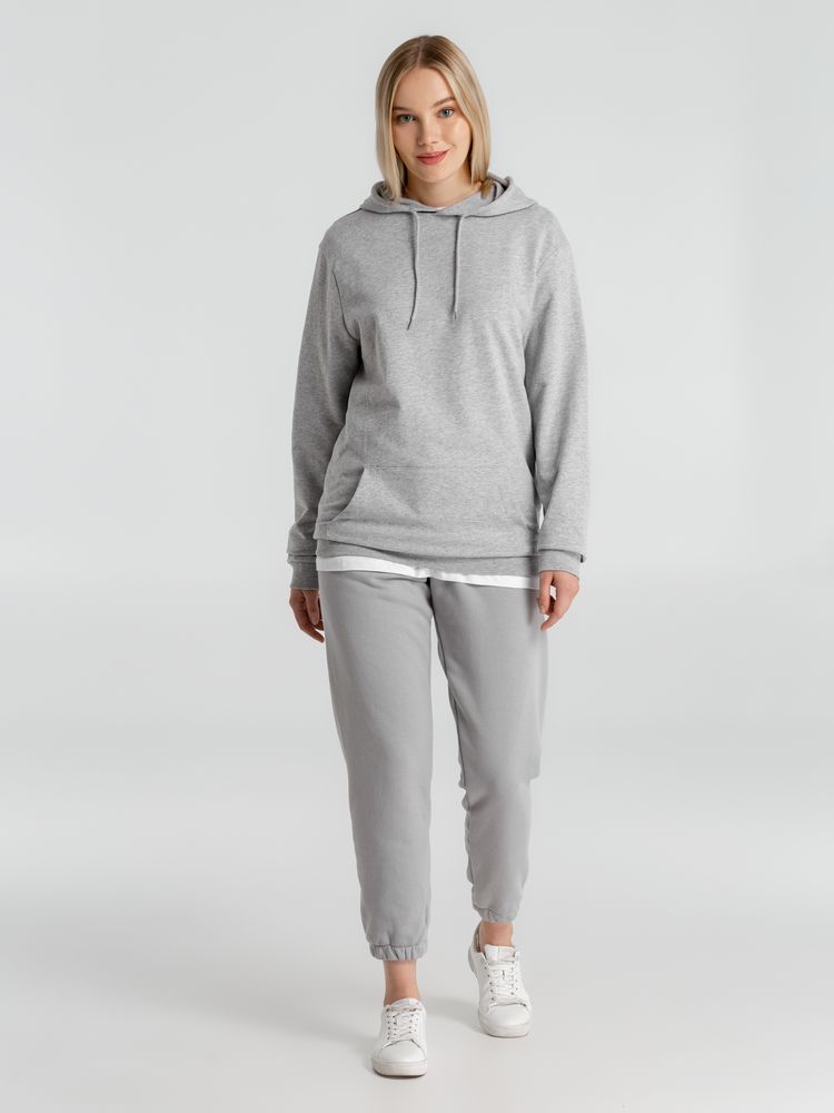 Толстовка с капюшоном унисекс Hoodie, серый меланж — изображение 15