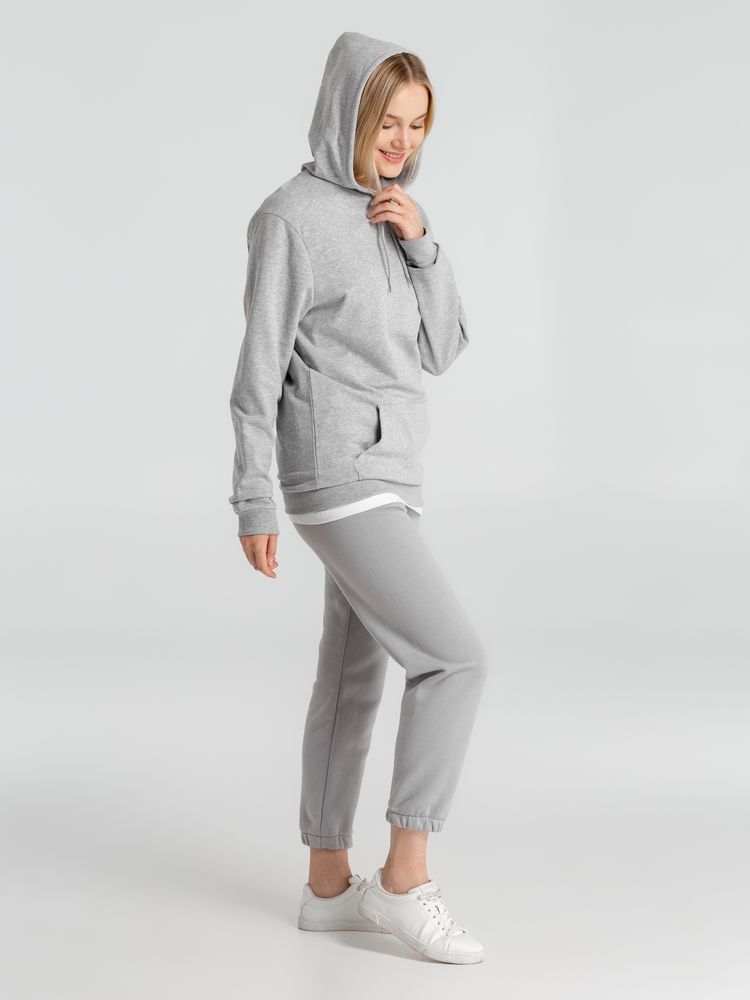 Толстовка с капюшоном унисекс Hoodie, серый меланж — изображение 16