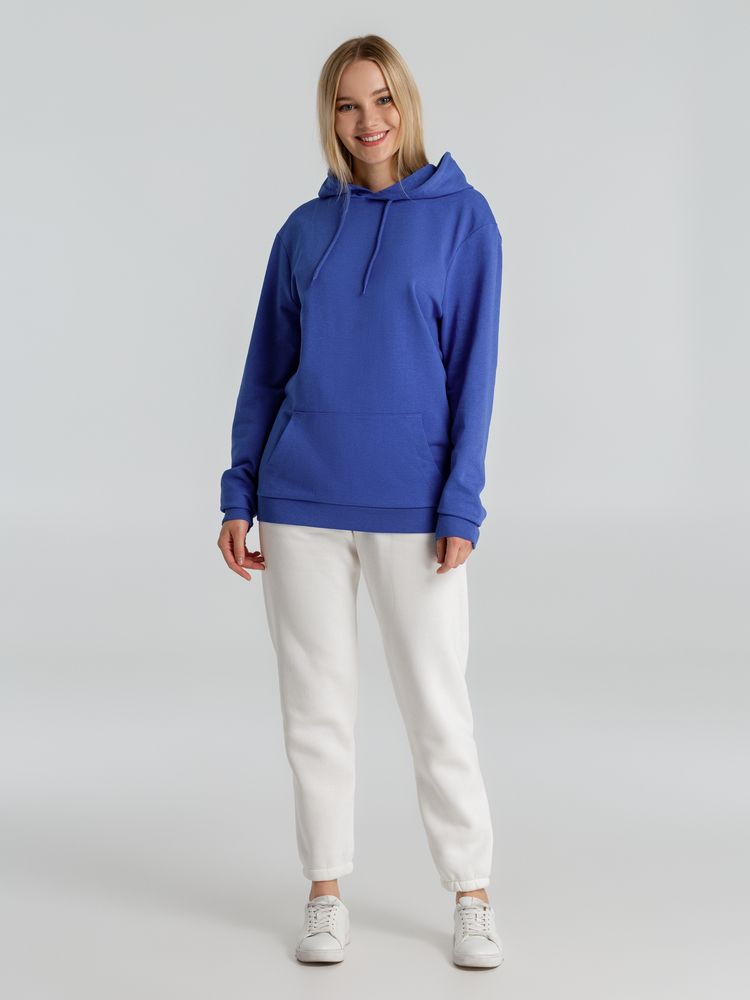 Толстовка с капюшоном унисекс Hoodie, ярко-синий меланж — изображение 9