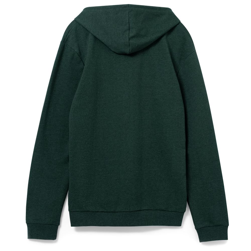 Толстовка с капюшоном унисекс Hoodie, темно-зеленый меланж — изображение 3