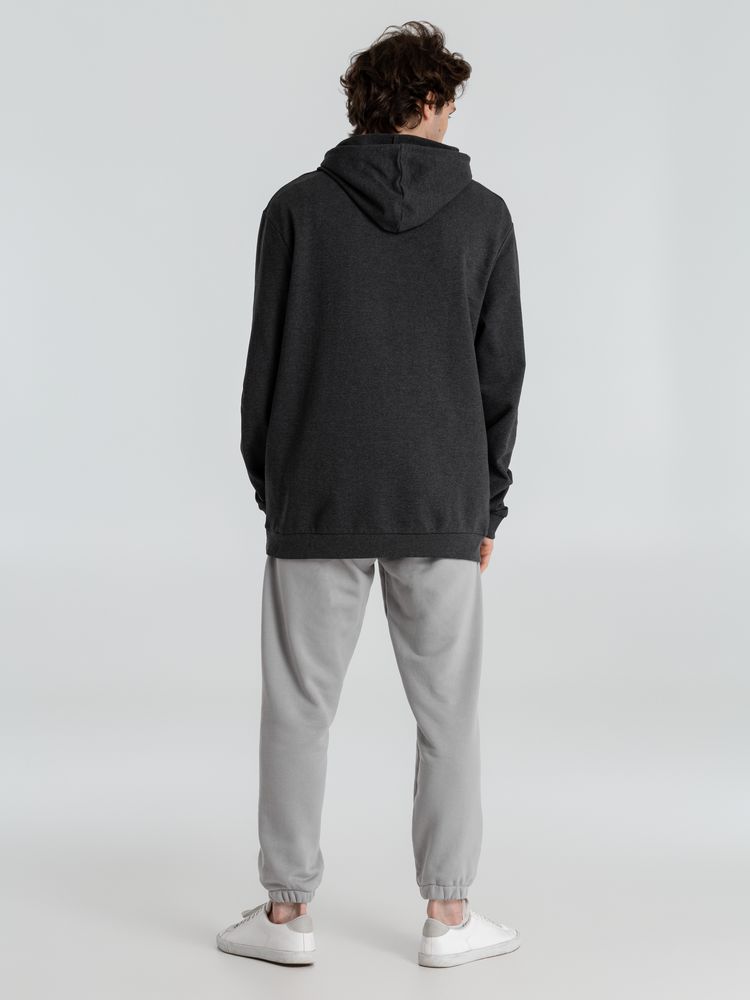 Толстовка с капюшоном унисекс Hoodie, серый меланж (антрацит) — изображение 12