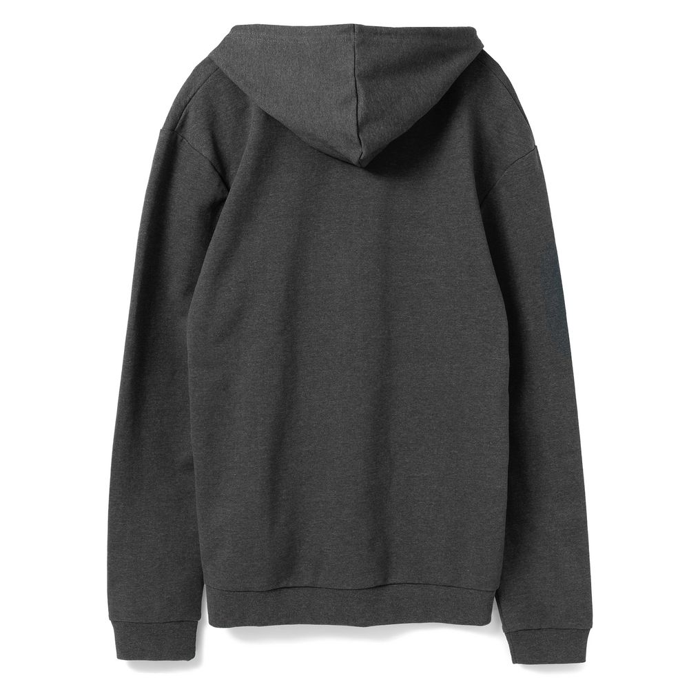 Толстовка с капюшоном унисекс Hoodie, серый меланж (антрацит) — изображение 3