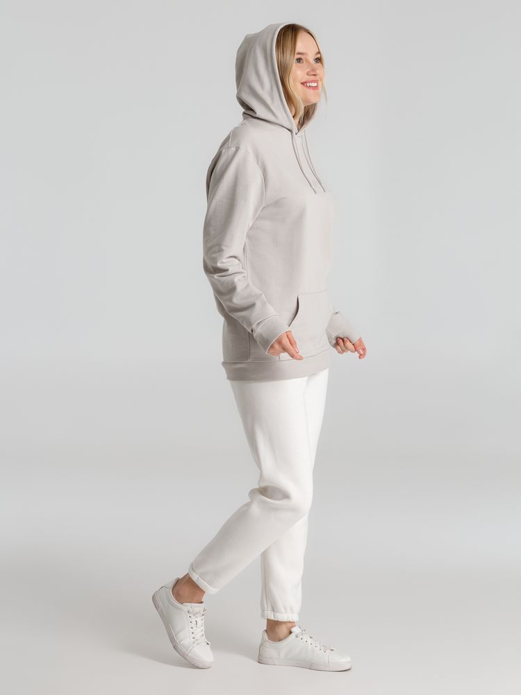 Толстовка с капюшоном унисекс Hoodie, дымчато-серая — изображение 15